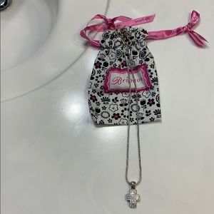 Brighton Brand cross necklace with keepsake bag